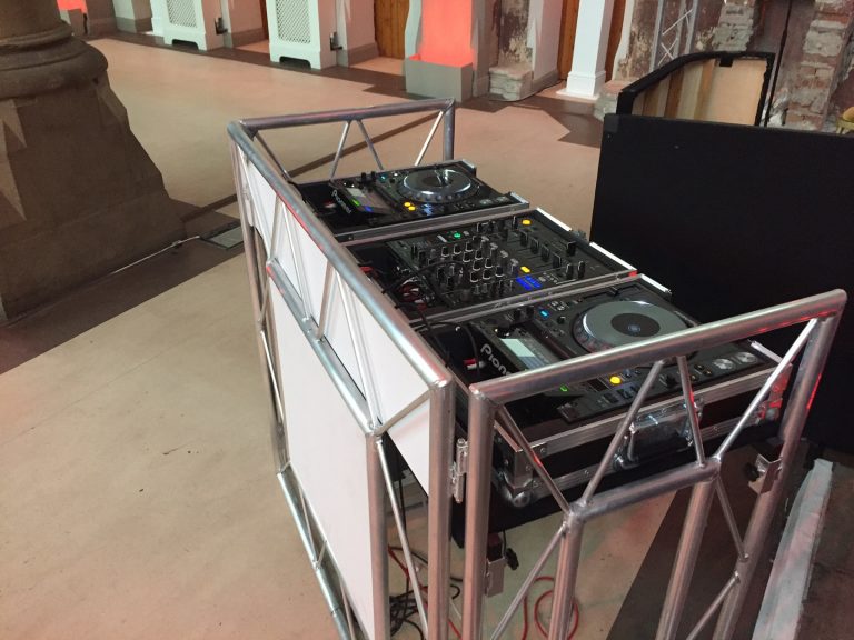 Hire the Equinox Truss DJ Booth from DJ Gear Hire