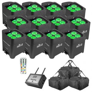 12 Chauvet DJ Freedom Par Tri 6 Bundle 5AB